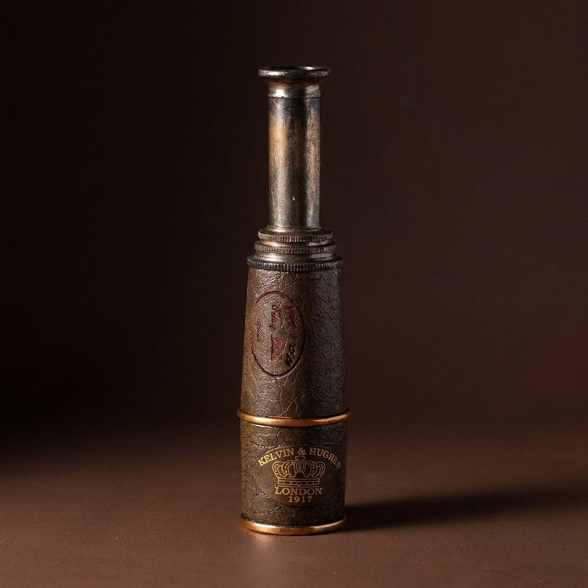 The spyglass on a dark warm ground