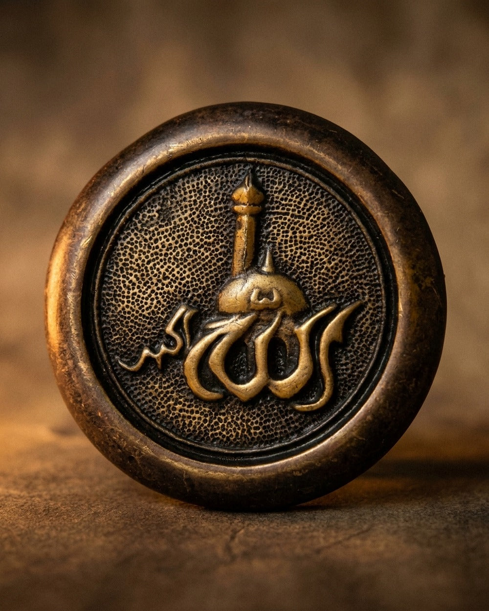 Hand-Worked Islamic Brass Plaque