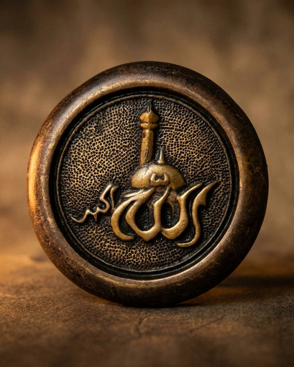 Hand-Worked Islamic Brass Plaque